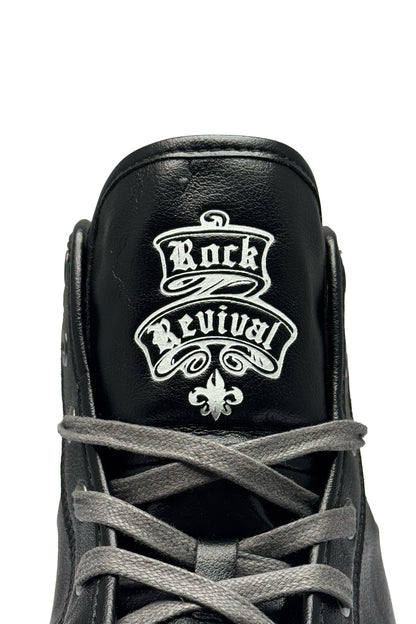 Roadie Hi-Top Sneakers in Black - Rock Revival®