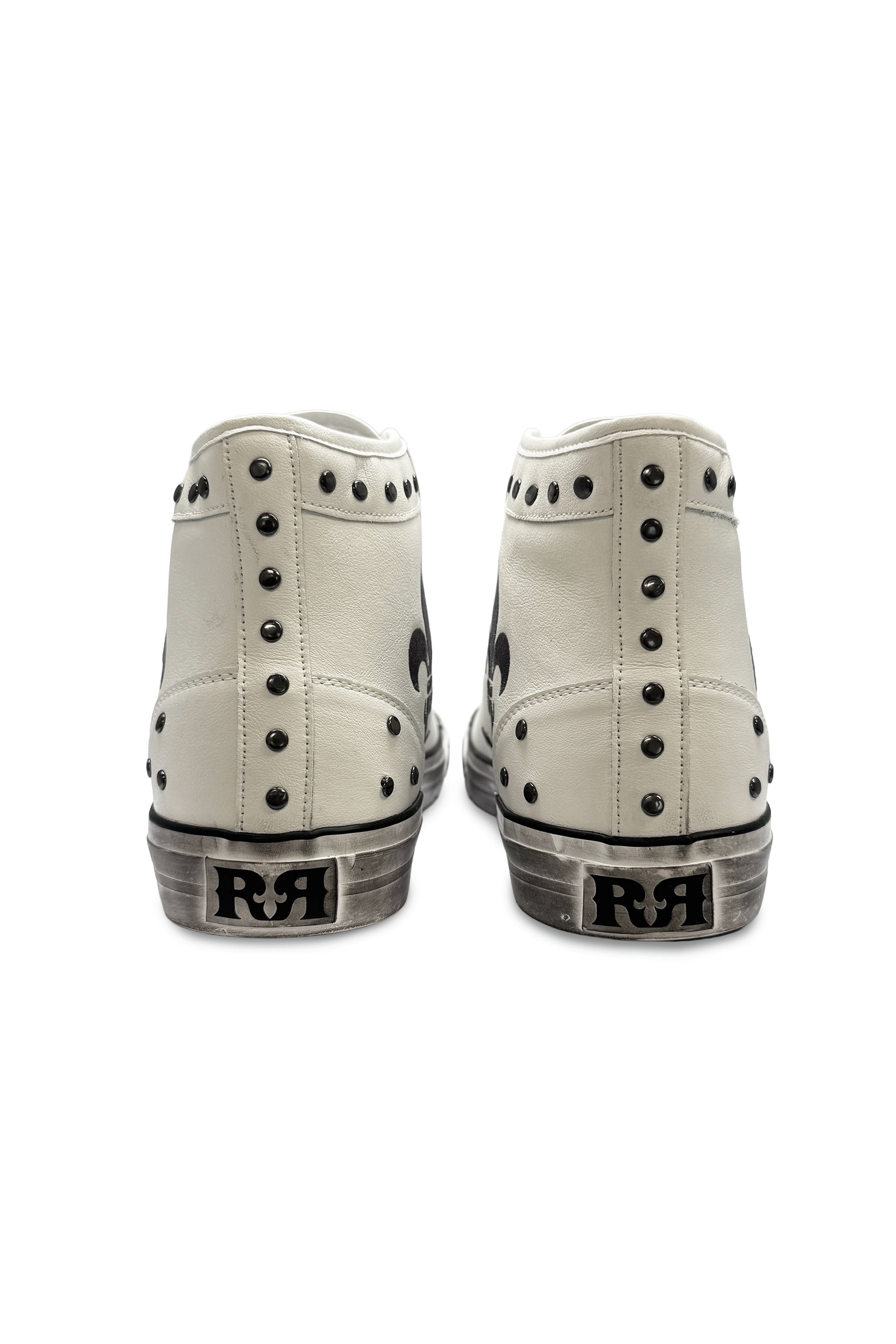 Roadie Hi-Top Sneakers in White - Rock Revival®