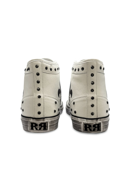 Roadie Hi-Top Sneakers in White - Rock Revival®