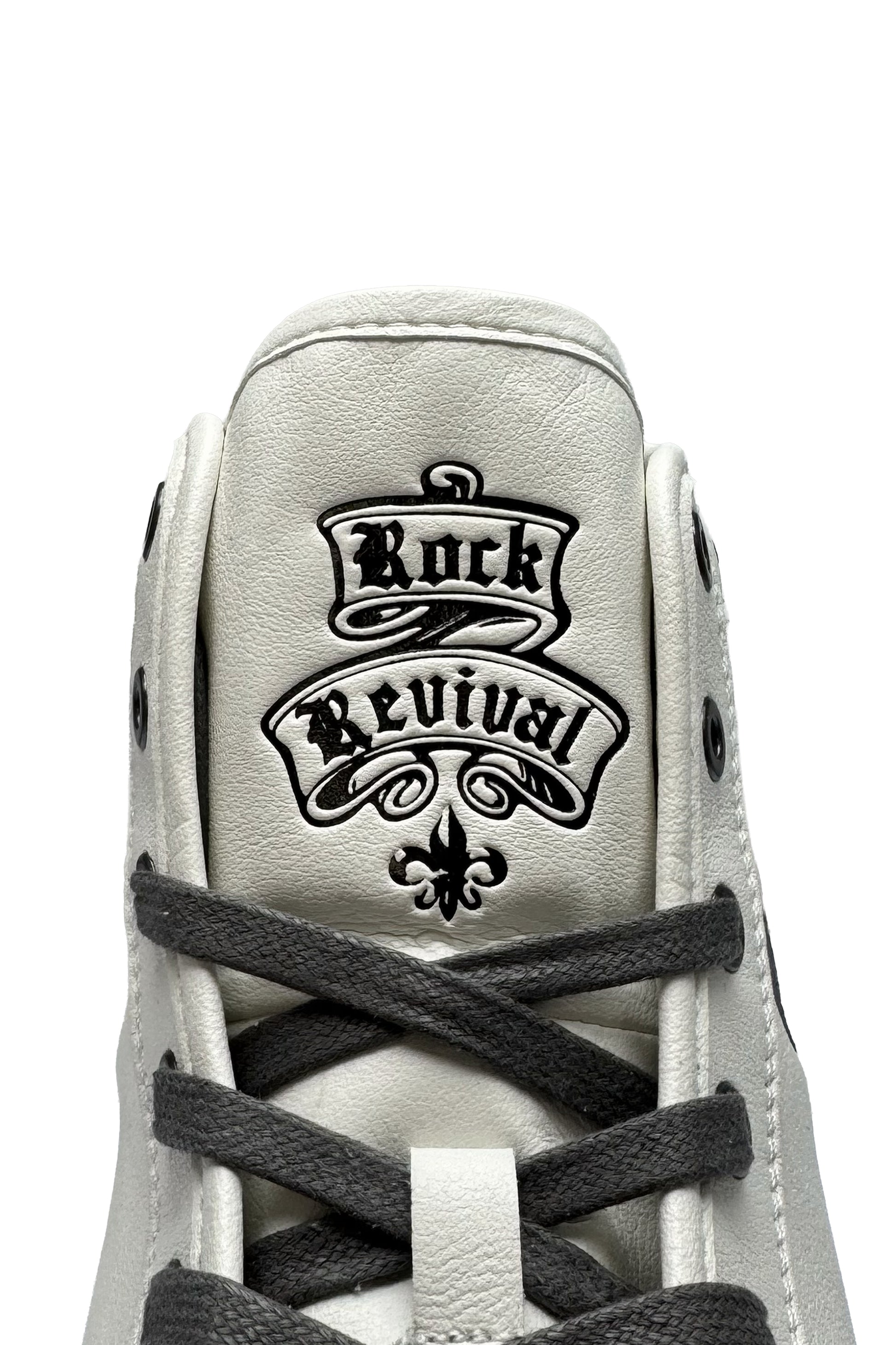 Roadie Hi-Top Sneakers in White - Rock Revival®