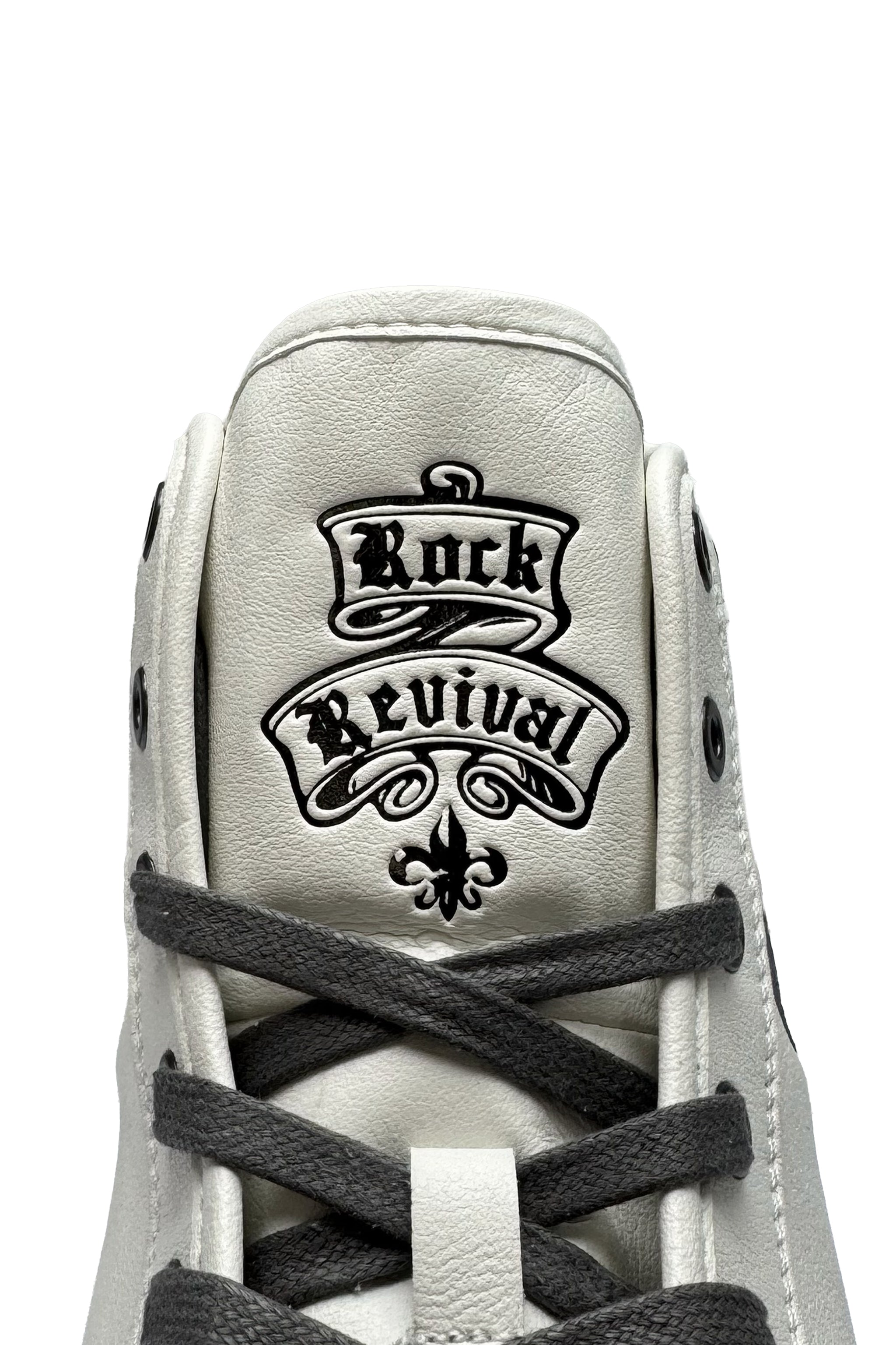 Roadie Hi-Top Sneakers in White - Rock Revival®