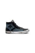 Riff Hi-Top Sneakers in Blue Denim - Rock Revival®