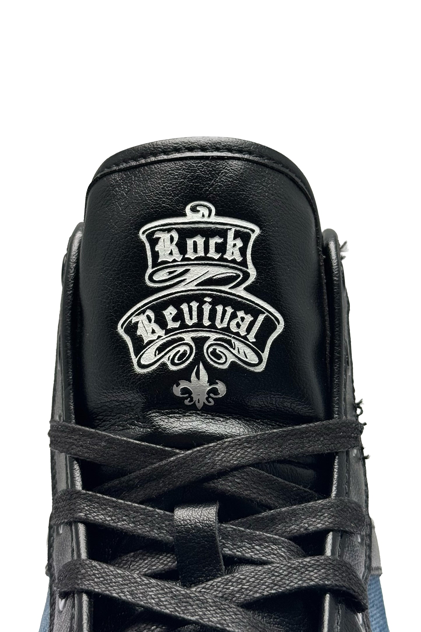 Riff Hi-Top Sneakers in Blue Denim - Rock Revival®