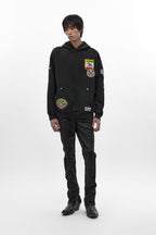 RRH00000-P BLACK - Patchwork Hoodie in Black (4/30/26-DESC+IMG+MSRP) - Rock Revival®