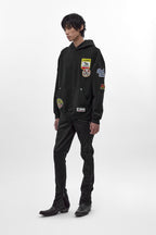 RRH00000-P BLACK - Patchwork Hoodie in Black (4/30/26-DESC+IMG+MSRP) - Rock Revival®