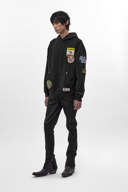 RRH00000-P BLACK - Patchwork Hoodie in Black (4/30/26-DESC+IMG+MSRP) - Rock Revival®