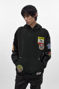 RRH00000-P BLACK - Patchwork Hoodie in Black (4/30/26-DESC+IMG+MSRP) - Rock Revival®
