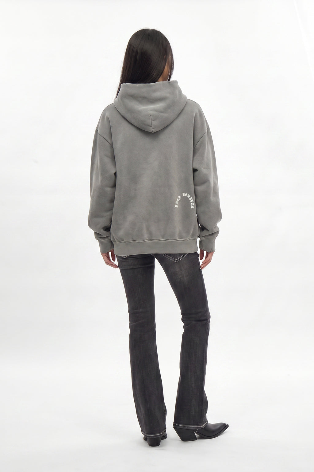 (RRH10215W)Statement FDL Emblem Hoodie in LA Gray (Women's Version) - Rock Revival®