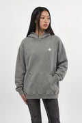 (RRH10215W)Statement FDL Emblem Hoodie in LA Gray (Women's Version) - Rock Revival®