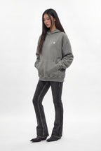 (RRH10215W)Statement FDL Emblem Hoodie in LA Gray (Women's Version) - Rock Revival®