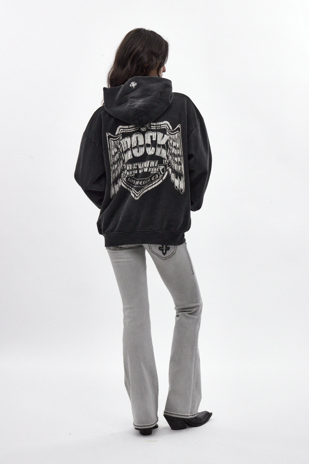 (RRH10217W) Mayhem Hoodie in Black (Women's Version) - Rock Revival®