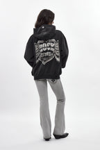 (RRH10217W) Mayhem Hoodie in Black (Women's Version) - Rock Revival®