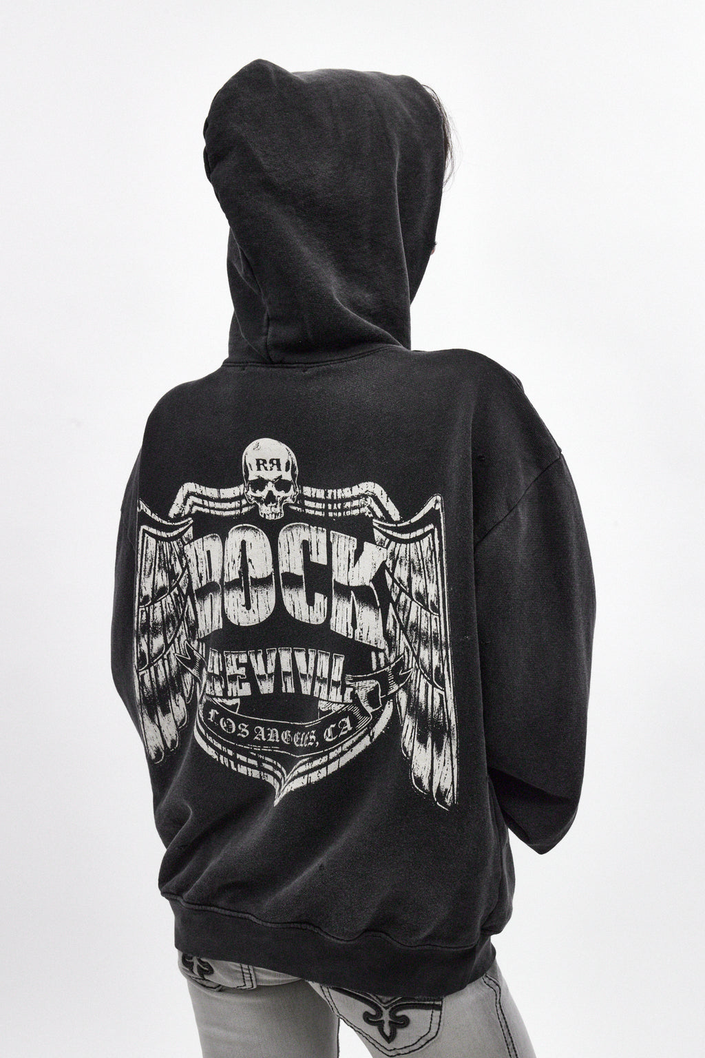 (RRH10217W) Mayhem Hoodie in Black (Women's Version) - Rock Revival®