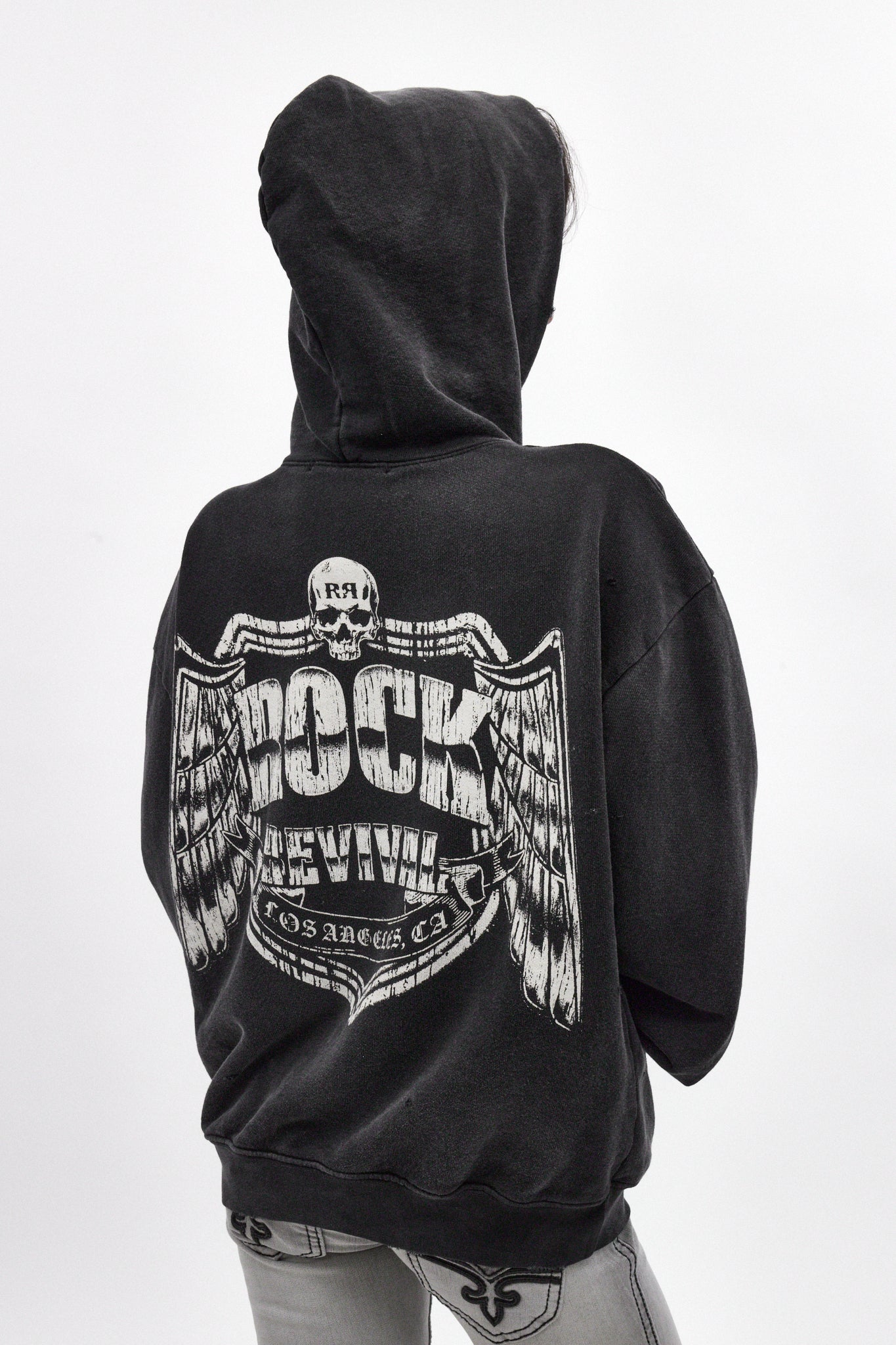 (RRH10217W) Mayhem Hoodie in Black (Women's Version) - Rock Revival®