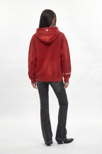 (RRH10218W) Graveyard Hoodie in Red (Women's Version) - Rock Revival®