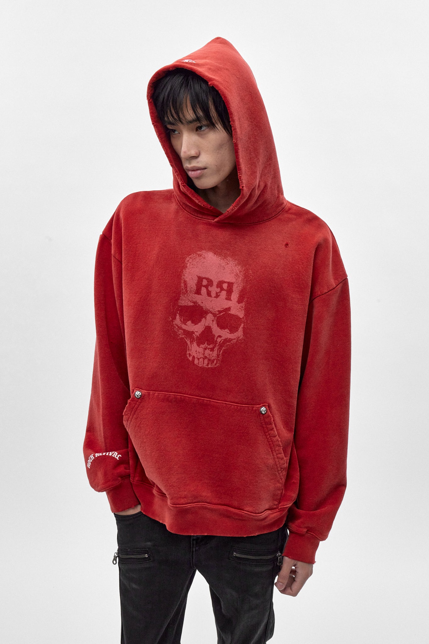 (RRH10218) Graveyard Hoodie in Red (5/30/26-DESC+IMG+MSRP) - Rock Revival®