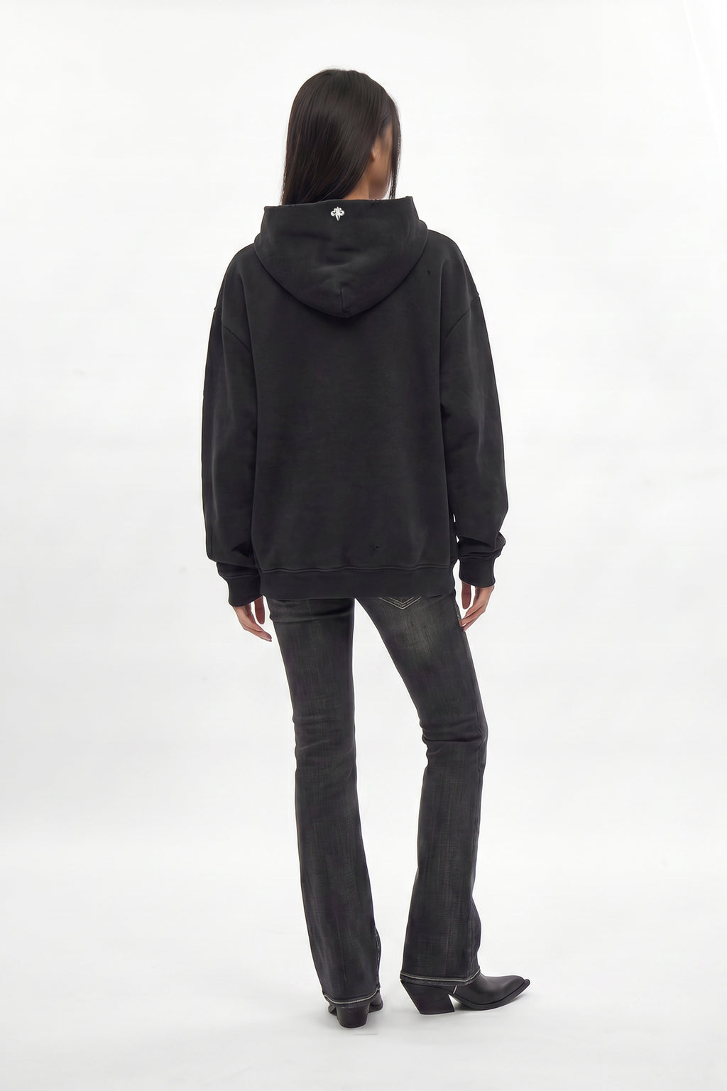 Grim Hoodie in Black (W) - Rock Revival®