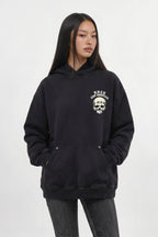 Grim Hoodie in Black (W) - Rock Revival®