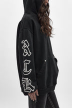 RRH10220W BLACK - Fin Hoodie in Black (Women's Version) - Rock Revival®