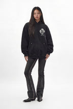 RRH10221W BLACK - Hoodie in Black (Women's Version) - Rock Revival®