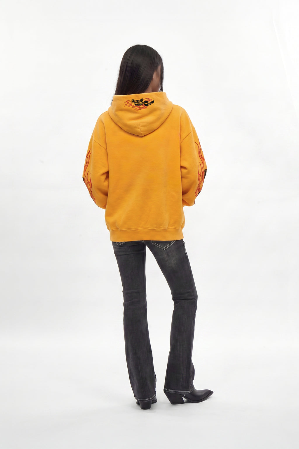 (RRH10222W) Pyro Hoodie in Yellow (Women's Version) - Rock Revival®