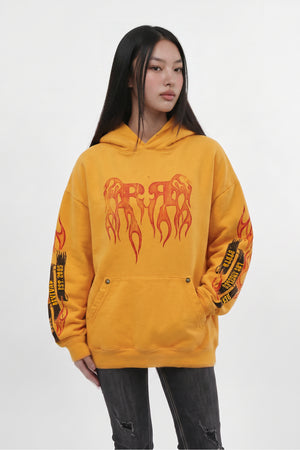 Molten Script Hoodie | Yellow | Rock Revival