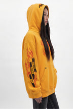 (RRH10222W) Pyro Hoodie in Yellow (Women's Version) - Rock Revival®