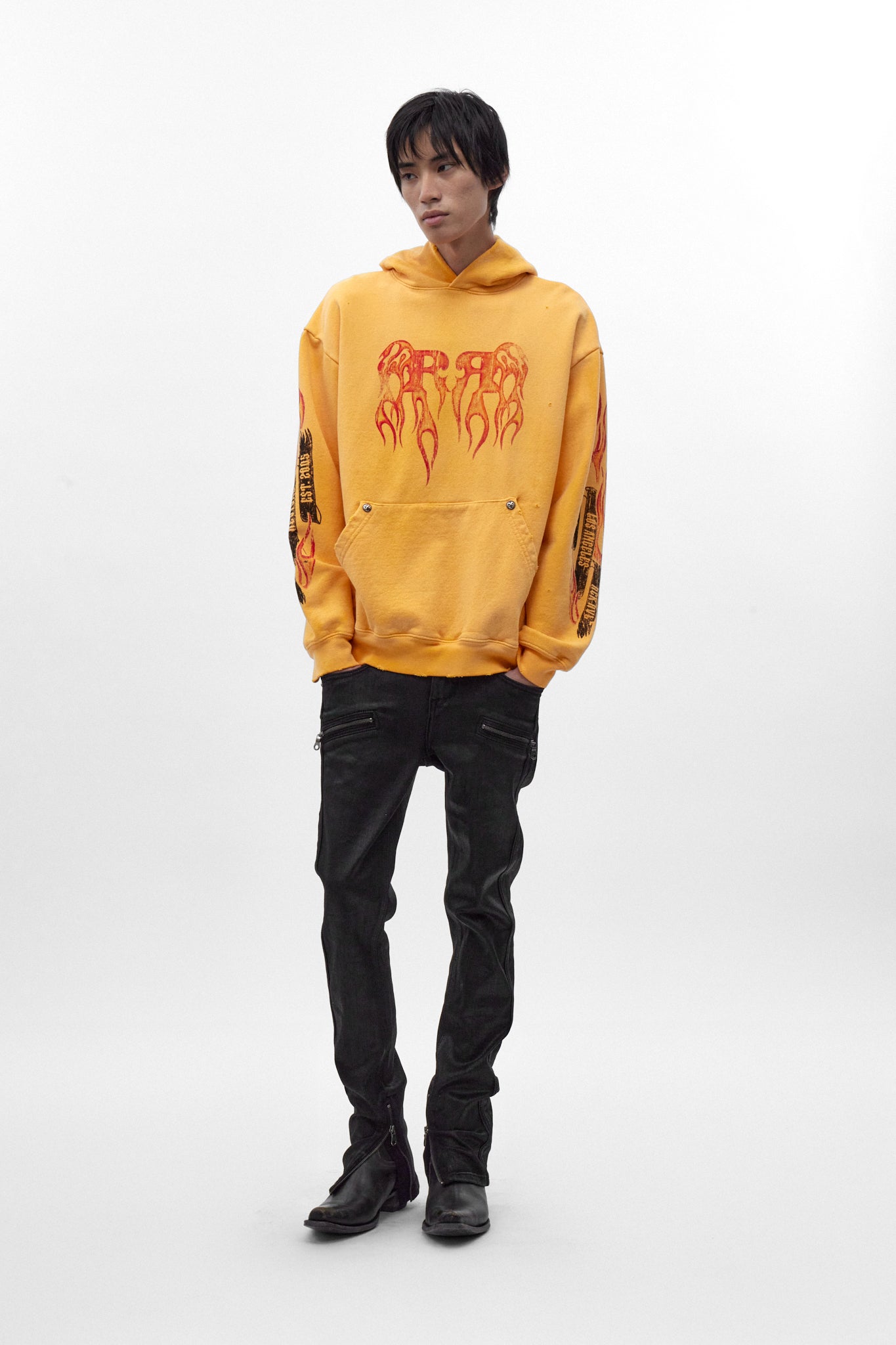 (RRH10222) Pyro Hoodie in Yellow  (5/30/26-DESC+IMG+MSRP) - Rock Revival®