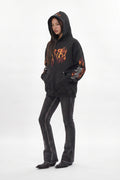 (RRH10222W) Molten Script Hoodie in Black (Women's Version) - Rock Revival®