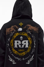 RR Crest Fleece Hoodie in Black