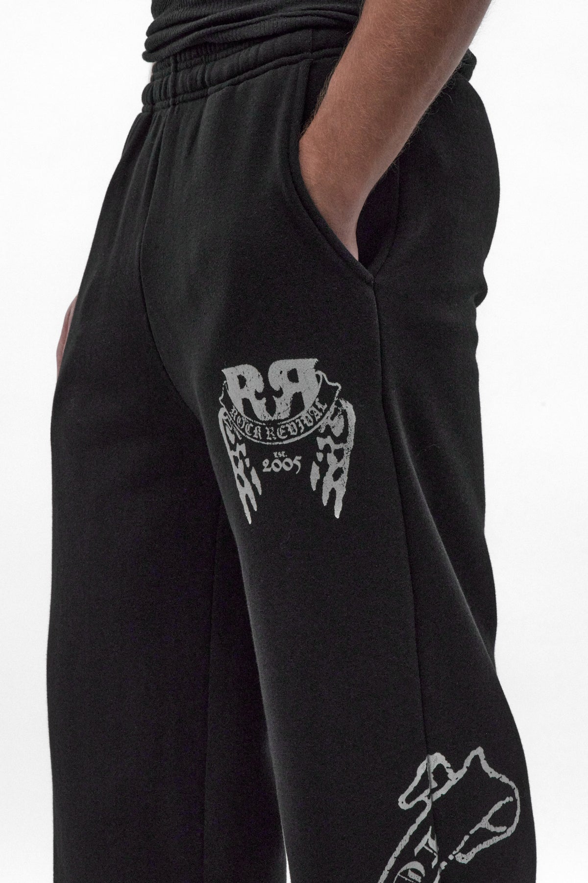 Skull Crest Sweatpants in Black