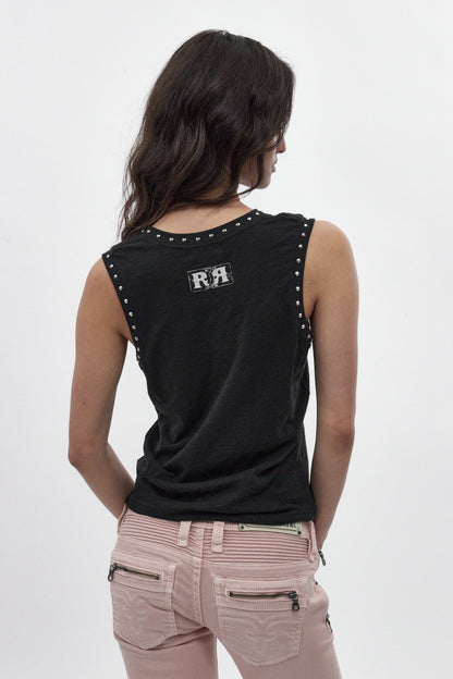 RRW033-MT24 BLACK Muscle Tank Top (5/08/26-DESC+INV) - Rock Revival®