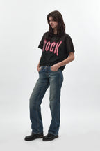 Isa Low-Rise Baggy Jeans in Vintage Blue - Rock Revival®
