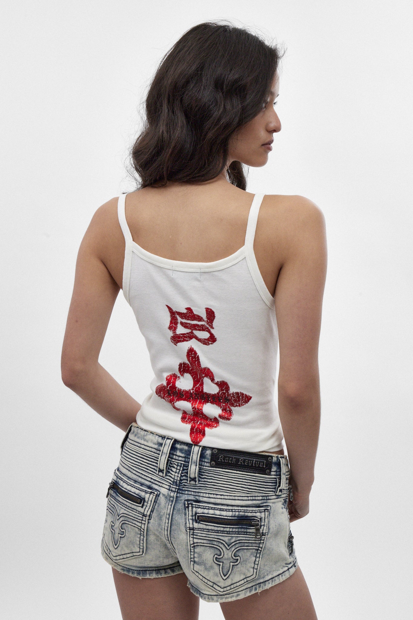 RRW040-TT35 WHITE Tank Top (5/08/26-DESC) - Rock Revival®