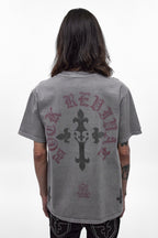 Camiseta Eternal en gris desgastado