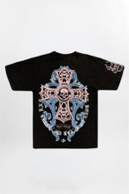 Cross Forme Tee in Black Dust/Pink/Blue
