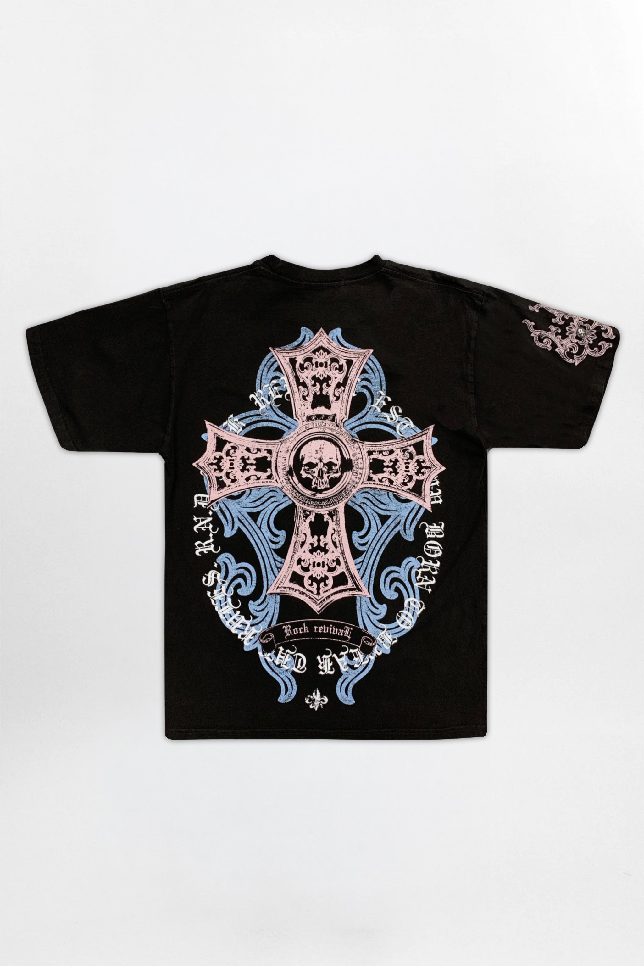 Cross Forme Tee in Black Dust/Pink/Blue