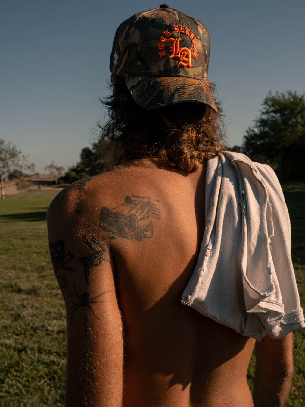 Rock Revival Orange LA Patchwork Adjustable Hat in Real Tree Camo