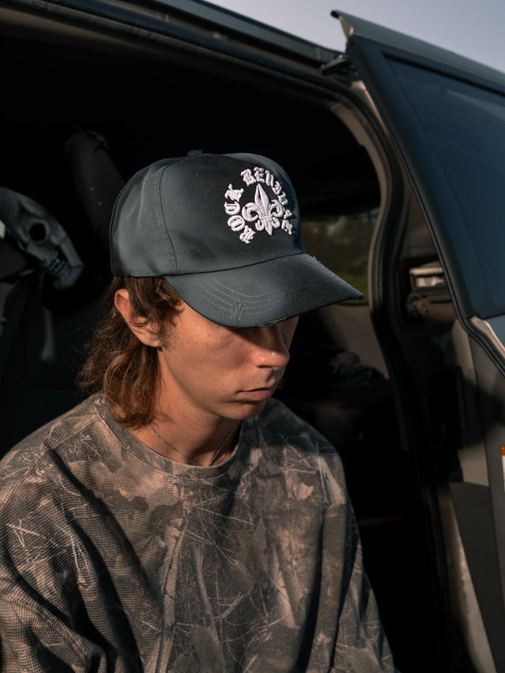 Rock Revival® Infernal Fleur Snapback Hat in Black Dust
