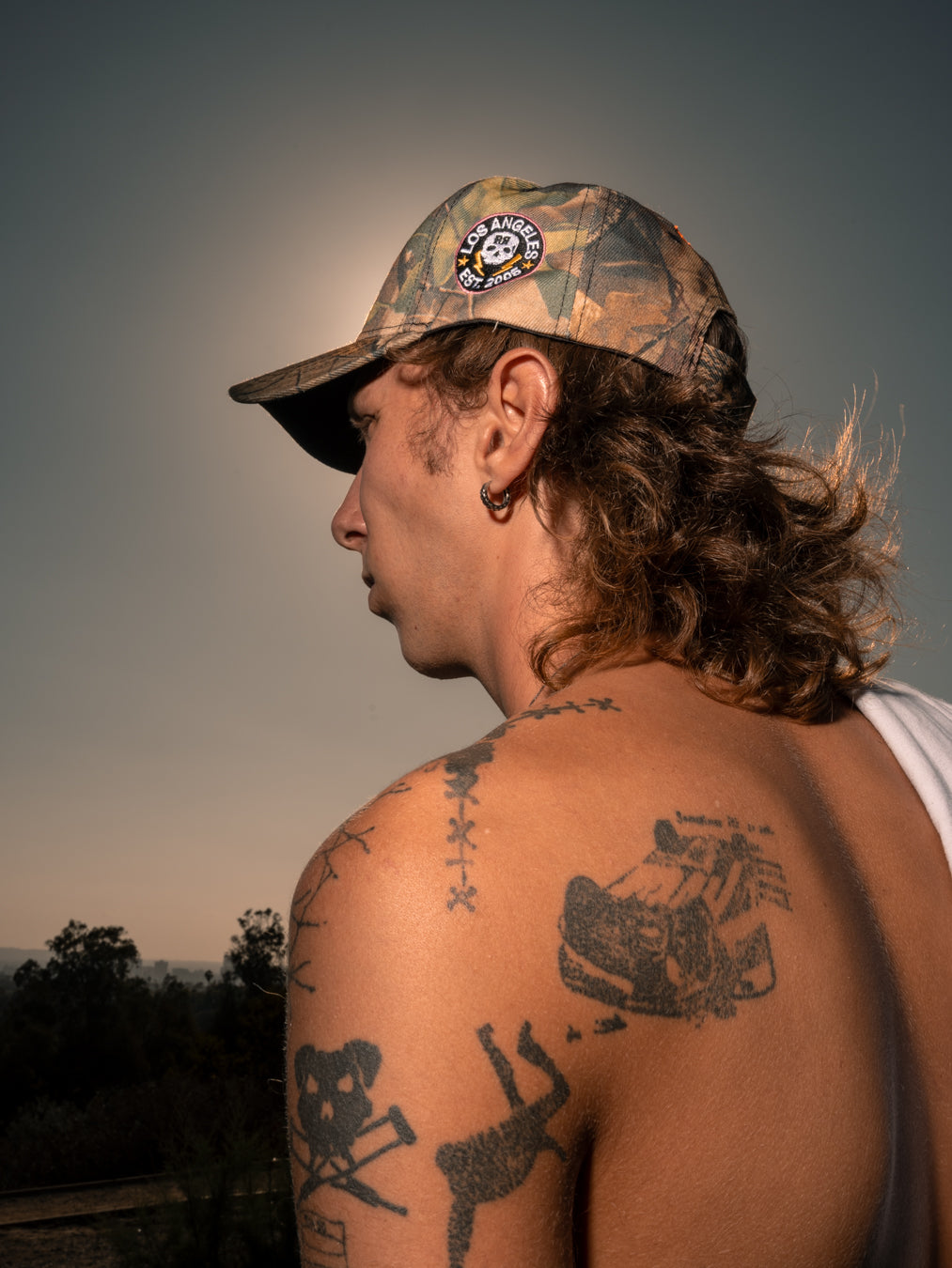 Rock Revival Orange LA Patchwork Adjustable Hat in Real Tree Camo