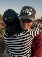 Rock Revival White Embroidery LA Logo Snapback Hat in Camo