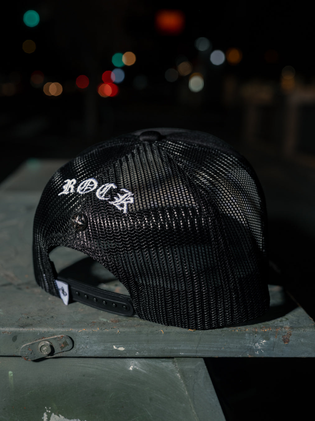 Rock Revival® Logo Snapback Trucker Hat in Black
