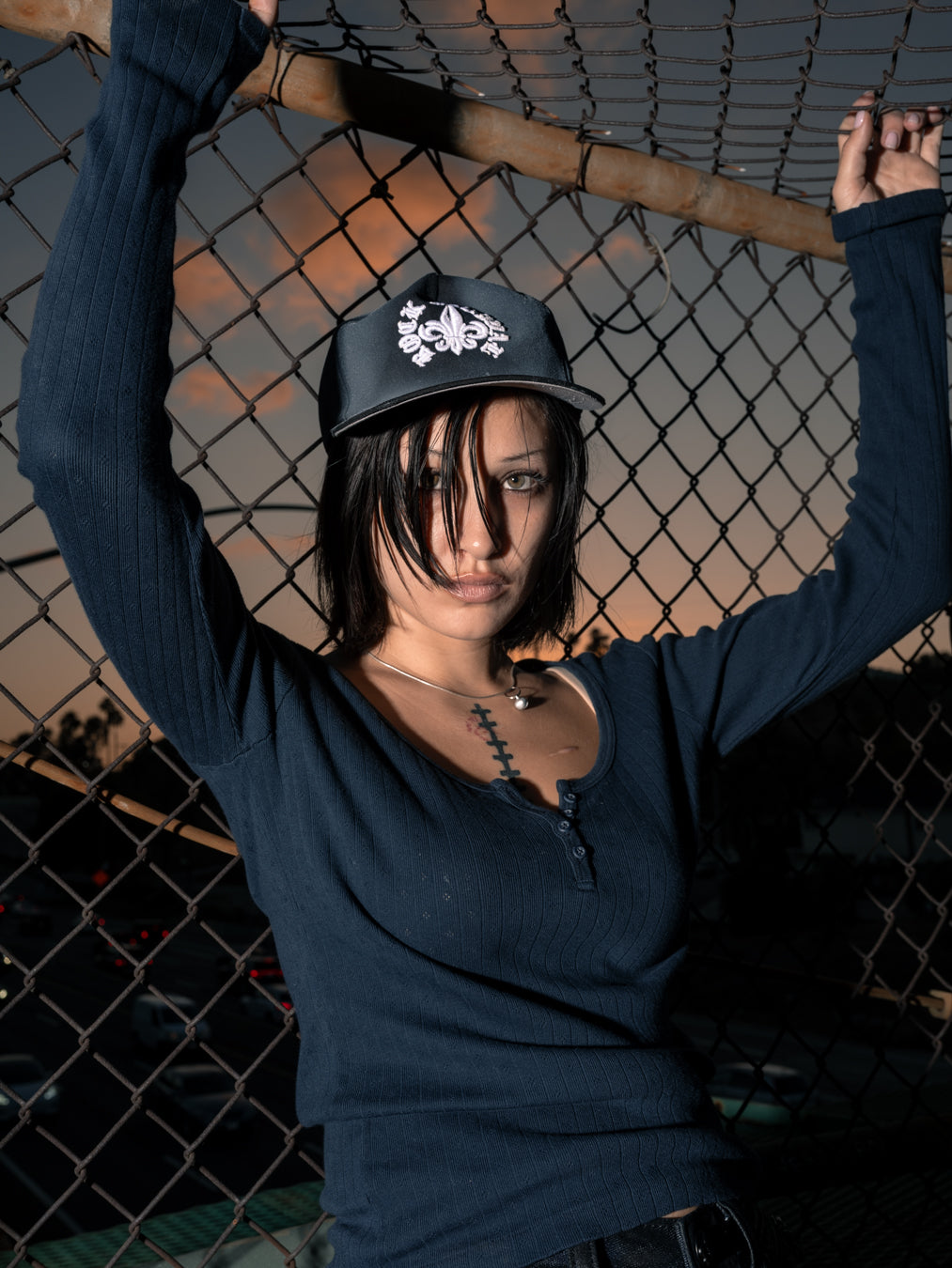 Rock Revival® Infernal Fleur Snapback Hat in Black Dust