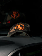 Rock Revival Orange Embroidery LA Logo Adjustable Hat in Camo