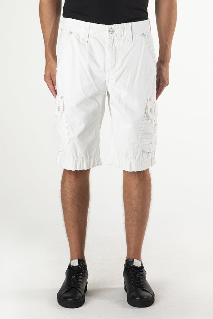 WHITE CARGO SHORTS - Rock Revival Store