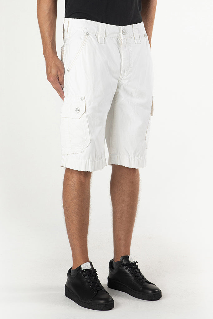 WHITE CARGO SHORTS - Rock Revival Store