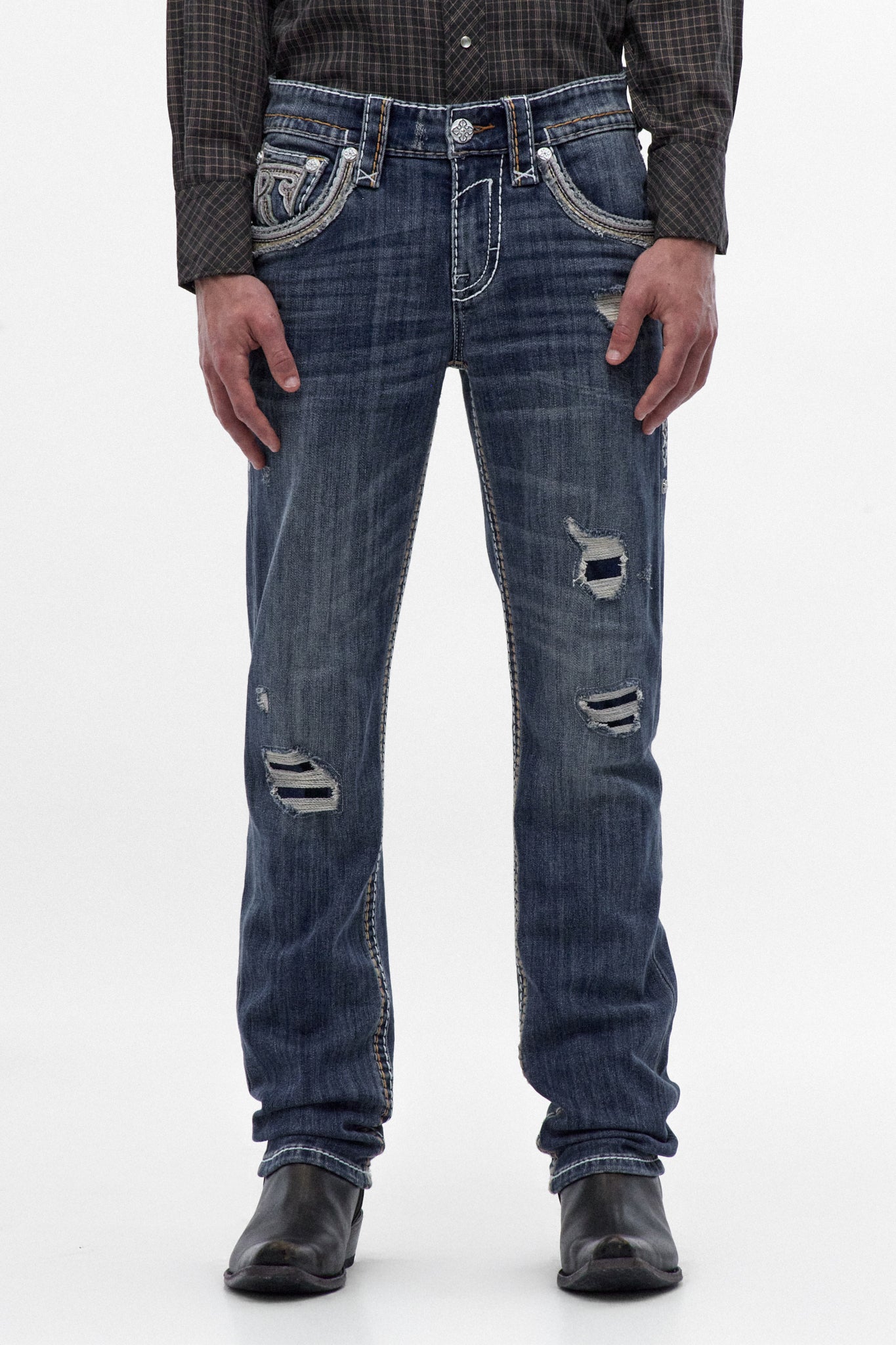 Rylee Straight Jeans in Dark Blue