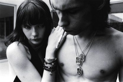 Matte Onyx Beaded Fleur De Lis Bracelet - Rock Revival®