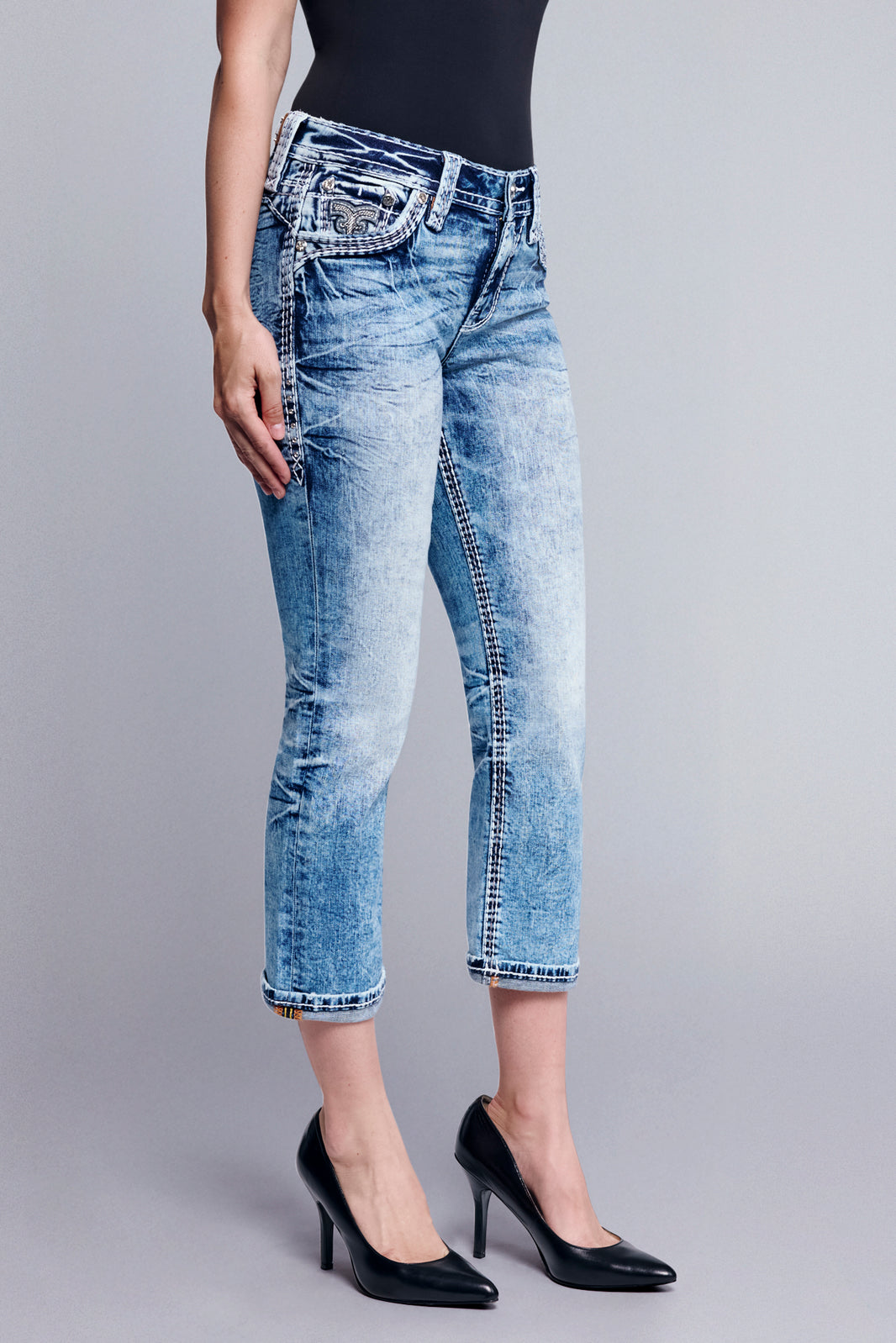 Rockstar High Waisted Denim Shorts main image 0