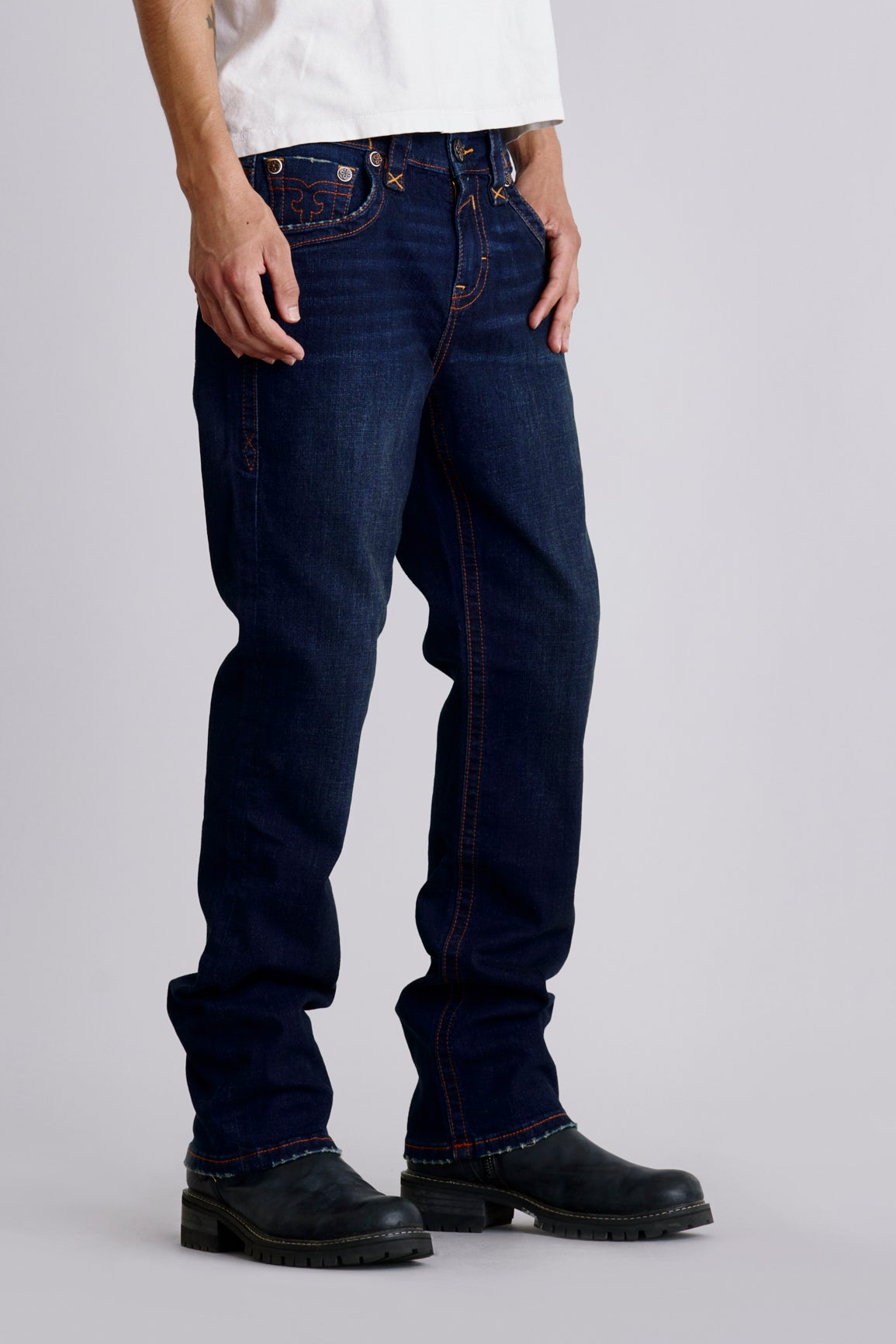Clark Relaxed Straight in Dark/Orange